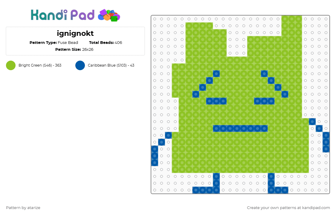Ignignok Ignignokt Fuse Bead Pattern - Kandi Pad | Kandi Patterns, Fuse Bead ...