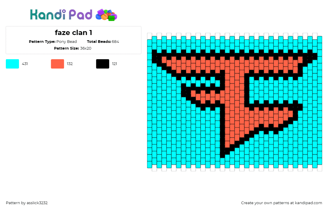 faze clan 1 - Pony Bead Pattern by asslick3232 on Kandi Pad - faze clan,esports,video games,logo,team,competitive,gamer,esport,fandom,symbol,r