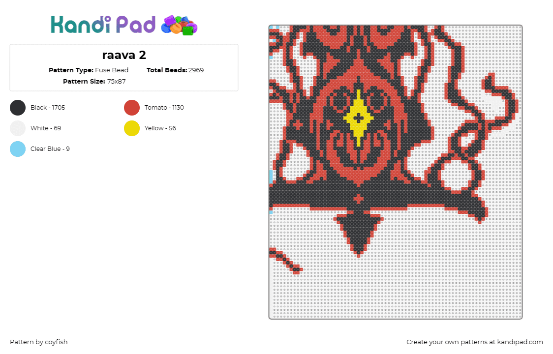 raava 2 - Fuse Bead Pattern by coyfish on Kandi Pad - avatar,raava,anime,tv show