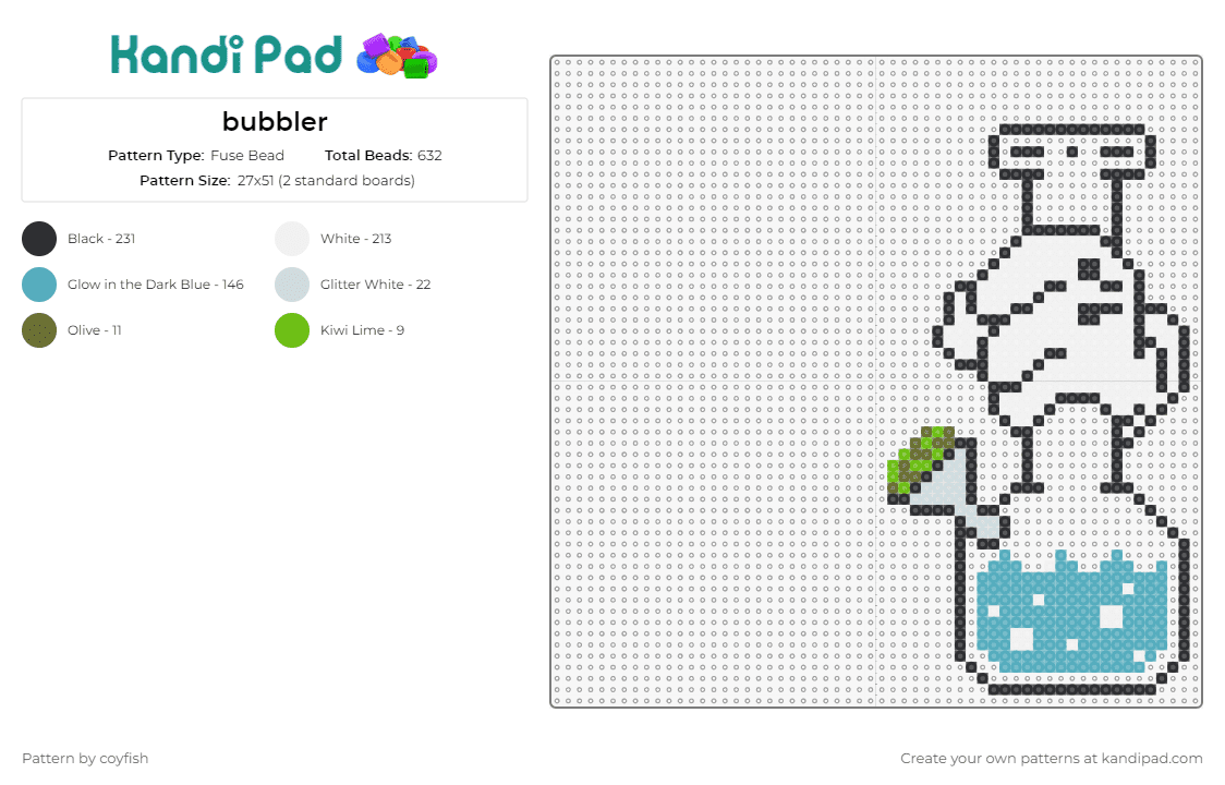 bubbler - Fuse Bead Pattern by coyfish on Kandi Pad - bubbler,pot,marijuana,pipe,bong