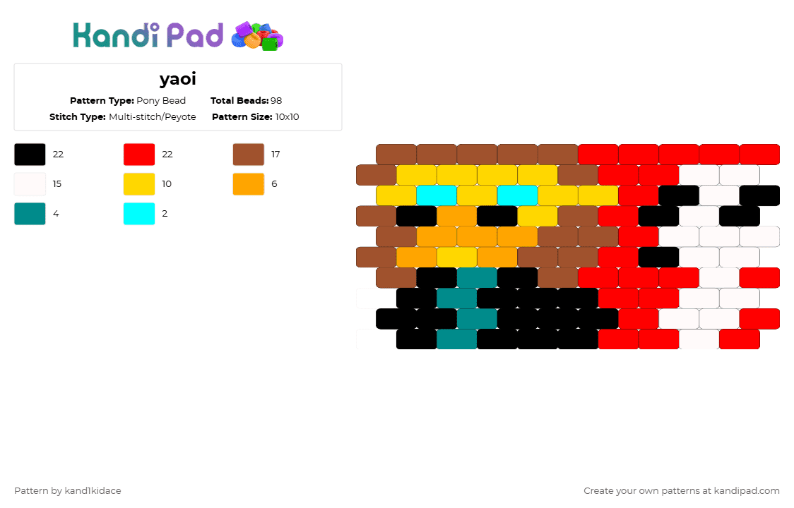 EPIC DUO OF 2025-2026 - Pony Bead Pattern by gambits on Kandi Pad - vivillyxpalpers,minecraft yt