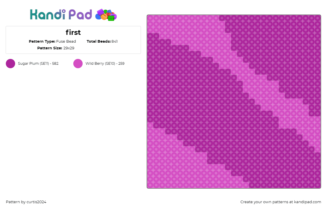 first - Fuse Bead Pattern by curtis2024 on Kandi Pad - purple,elegance,depth,visual effect,gradient,abstract,design,contemporary,lavend