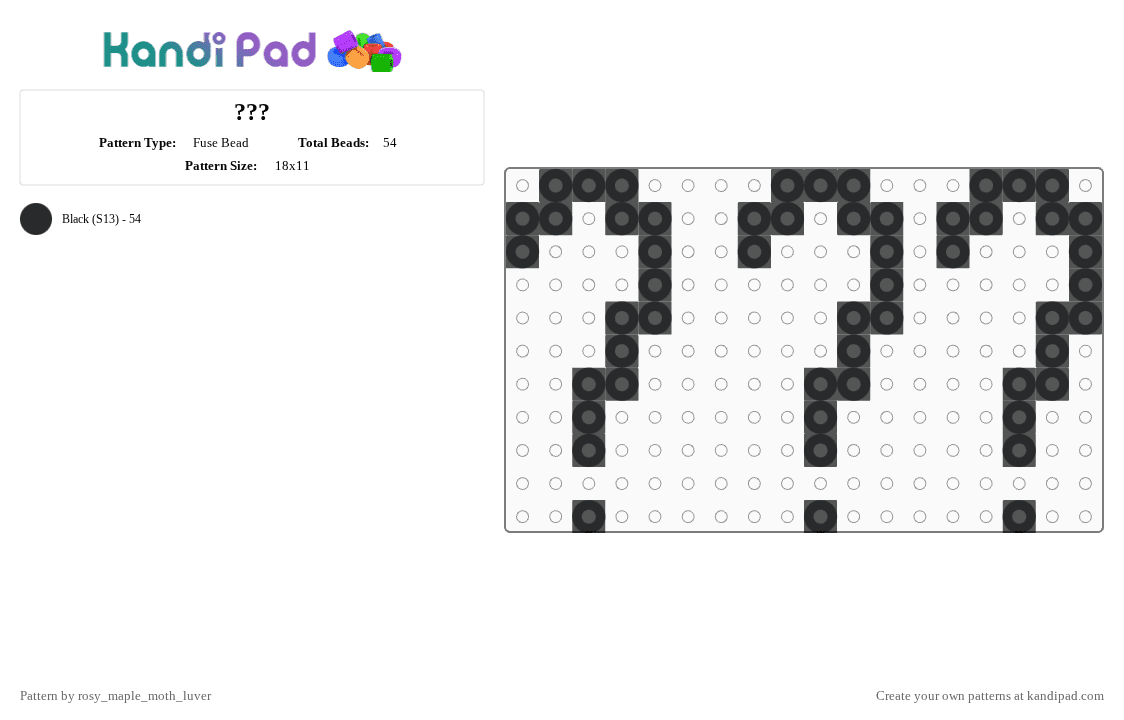 ??? - Fuse Bead Pattern by blushing_puddleslime on Kandi Pad - 