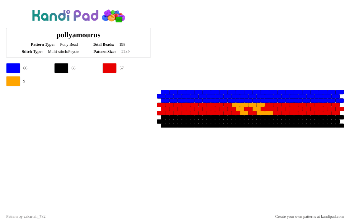 pollyamourus - Pony Bead Pattern by zakariah_782 on Kandi Pad - purple,red,polly,pride,lgbtq