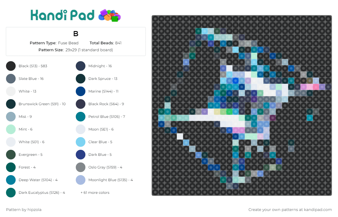 B - Fuse Bead Pattern by hipzola on Kandi Pad - tesseract,subtronics,edm,geometric,music,symmetry,electronic,visual art
