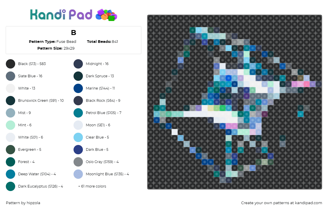 B - Fuse Bead Pattern by hipzola on Kandi Pad - tesseract,subtronics,edm,geometric,music,symmetry,electronic,visual art