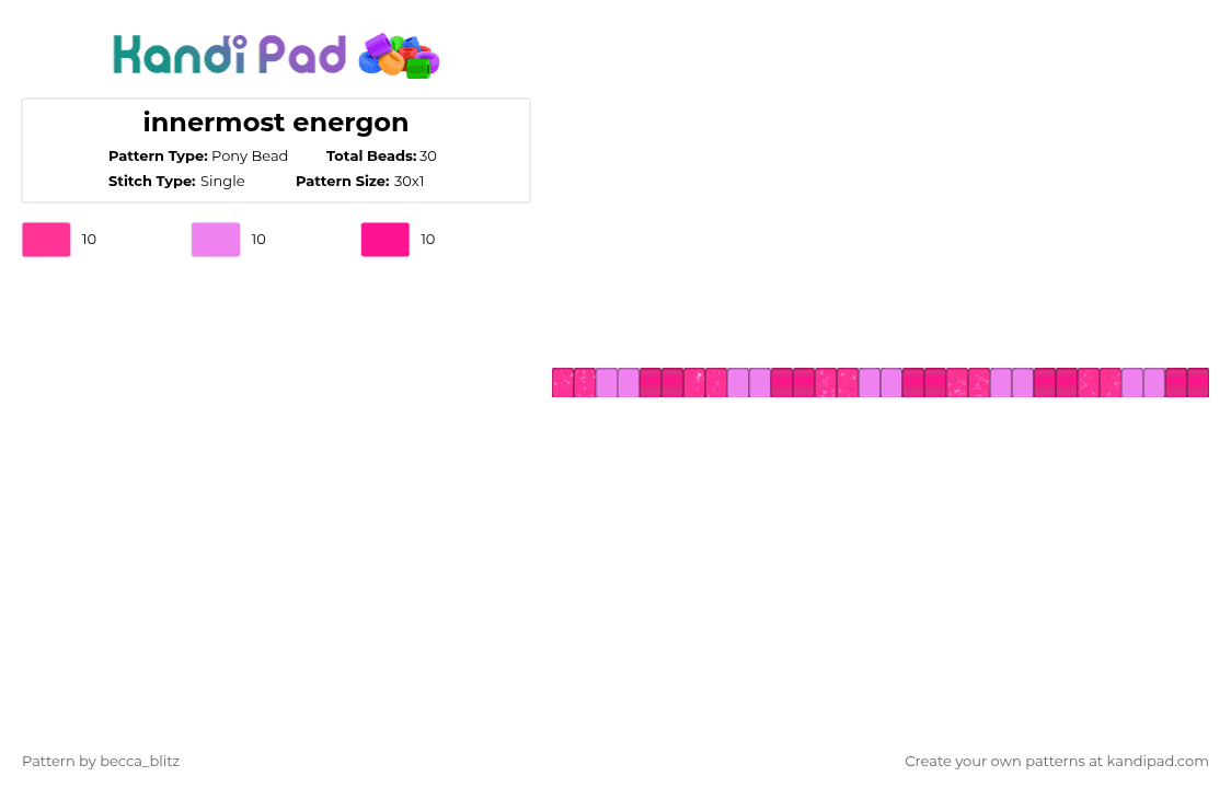 innermost energon - Pony Bead Pattern by the-spark-chamber on Kandi Pad - pink