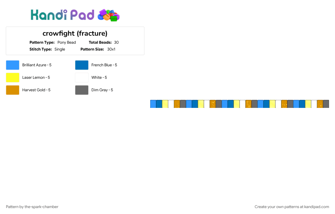 crowfight (fracture) - Pony Bead Pattern by the-spark-chamber on Kandi Pad - blue, clear, colorful, glitter, gold, gray, oc, orange, transformer, yellow