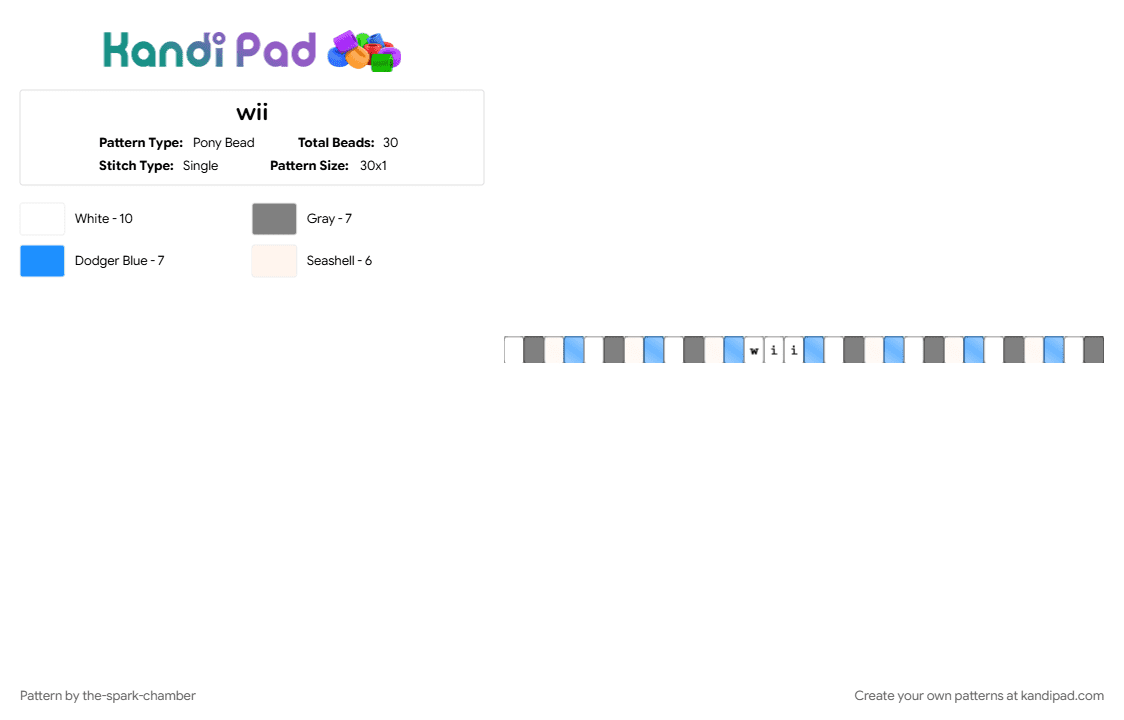 wii - Pony Bead Pattern by the-spark-chamber on Kandi Pad - 
