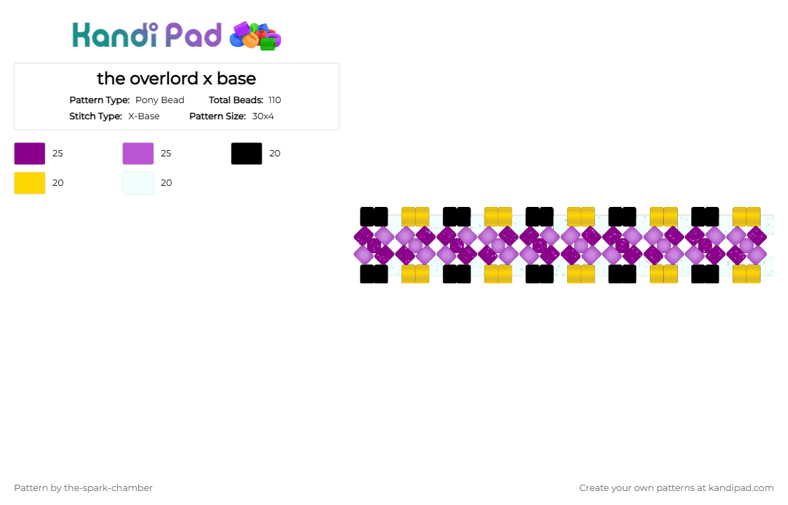 the overlord x base - Pony Bead Pattern by the-spark-chamber on Kandi Pad - yellow,pink