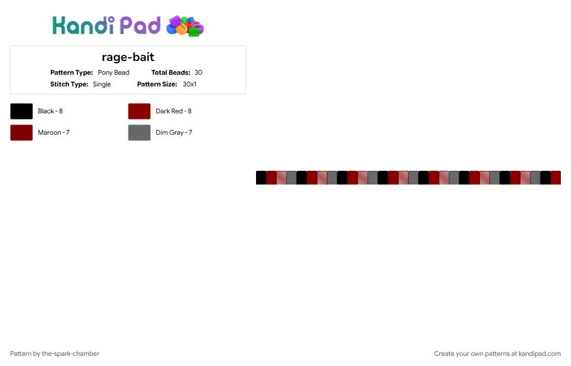 rage-bait - Pony Bead Pattern by the-spark-chamber on Kandi Pad - 