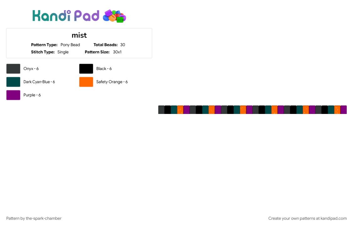 mist - Pony Bead Pattern by the-spark-chamber on Kandi Pad - 
