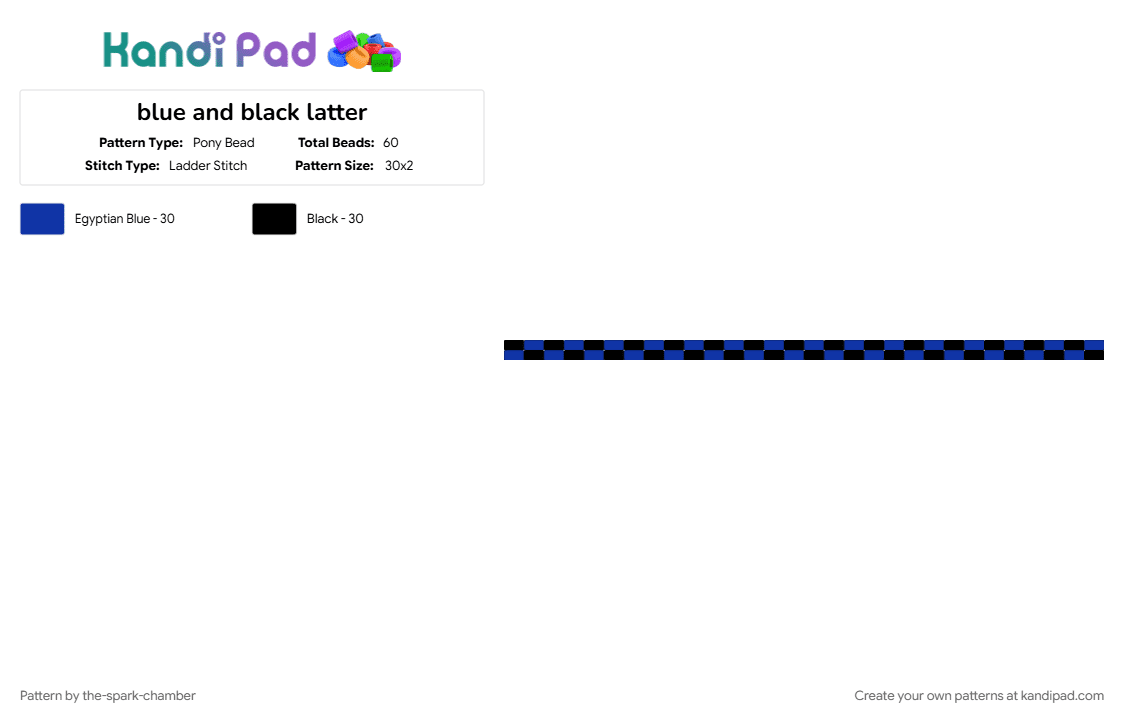 blue and black latter - Pony Bead Pattern by the-spark-chamber on Kandi Pad - black, purple