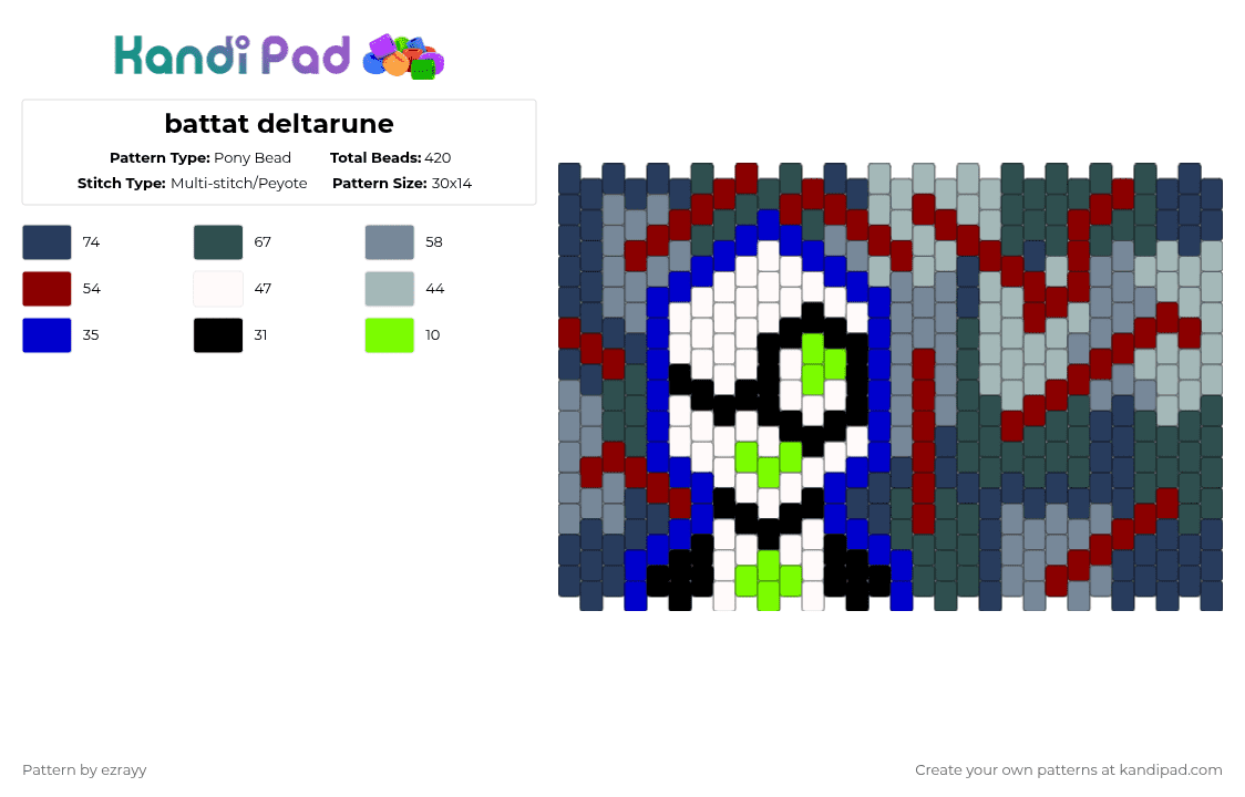 battat deltarune - Pony Bead Pattern by ezrayy on Kandi Pad - gray,blue,deltarune,pippins,battat