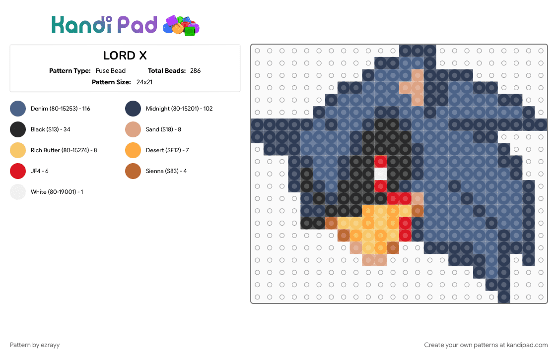 LORD X - Fuse Bead Pattern by ezrayy on Kandi Pad - blue, exe, lordx, purple, sonic the hedgehog, sonicexe, video game
