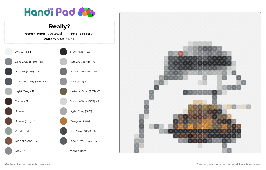 Really? - Fuse Bead Pattern by panzer-of-the-lake on Kandi Pad - wt,war thunder