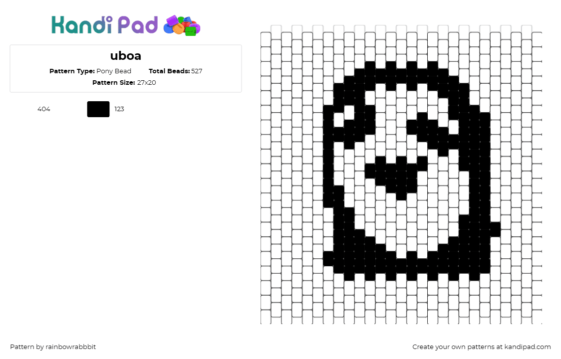 uboa - Pony Bead Pattern by rainbowrabbbit on Kandi Pad - sloth