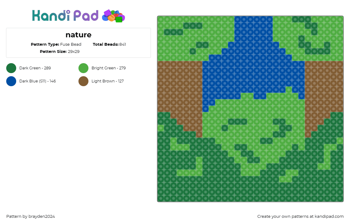 nature - Fuse Bead Pattern by brayden2024 on Kandi Pad - landscape,nature,abstract,earthy,vibrant,outdoors,green
