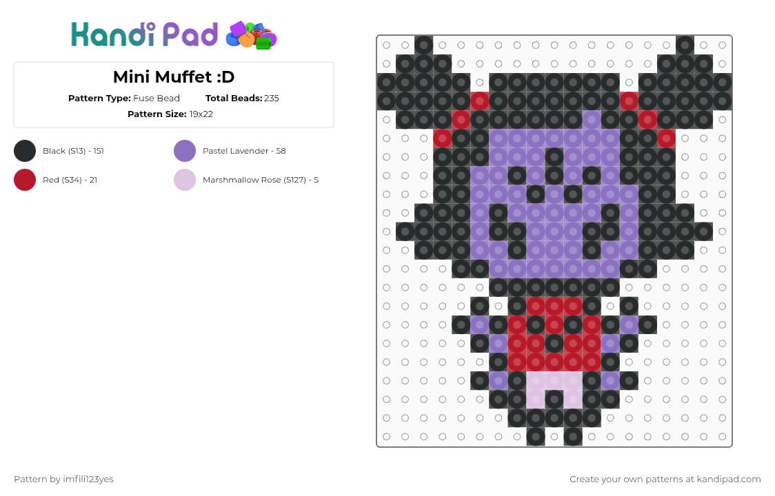 Mini Muffet :D - Fuse Bead Pattern by imfili123yes on Kandi Pad - black,blue,undertale,muffet,muffet undertale,spider,your always welcome in my,parlour dearie