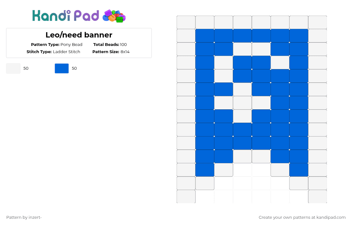 Leo/need banner - Pony Bead Pattern by ruihatoumow0-_yobu on Kandi Pad - white,blue,leoneed,ln,pjsk,project sekai,hatsune miku