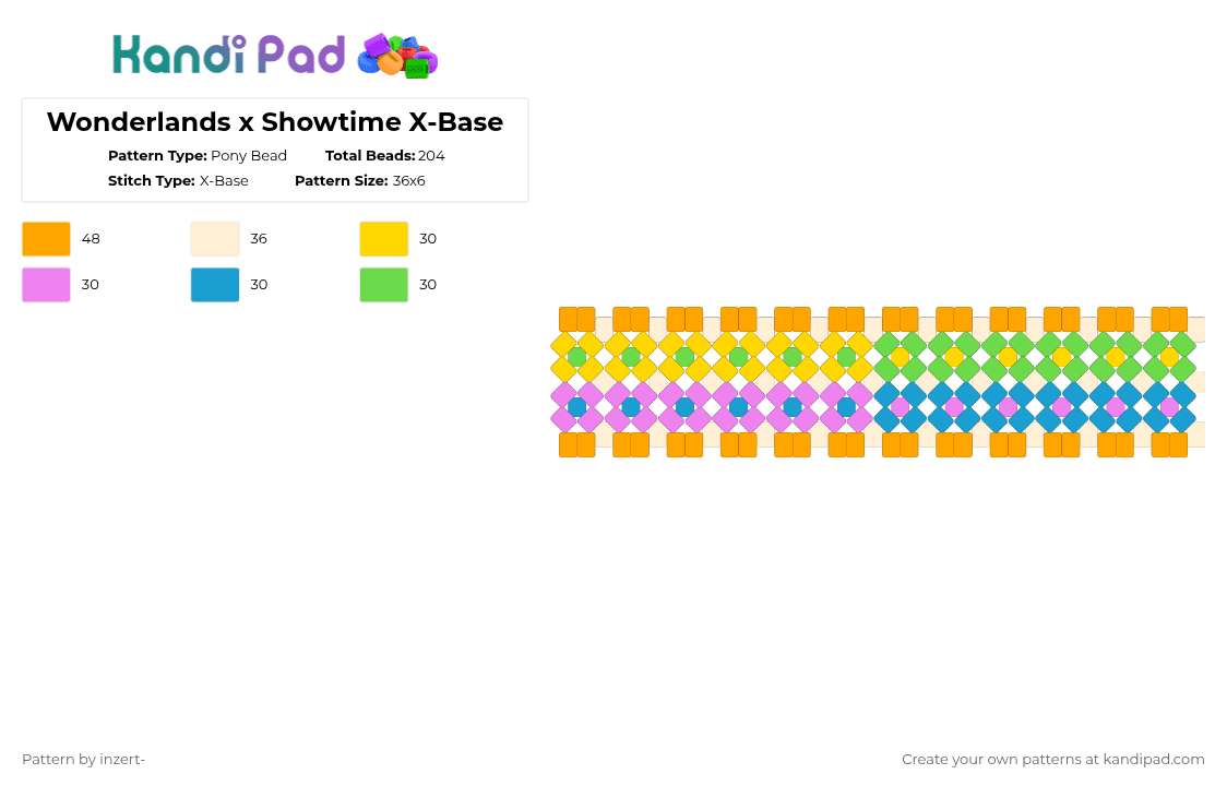 Wonderlands x Showtime X-Base - Pony Bead Pattern by ruihatoumow0-_yobu on Kandi Pad - orange,beige,wonderlands x showtime,wxs,pjsk,project sekai,hatsune miku