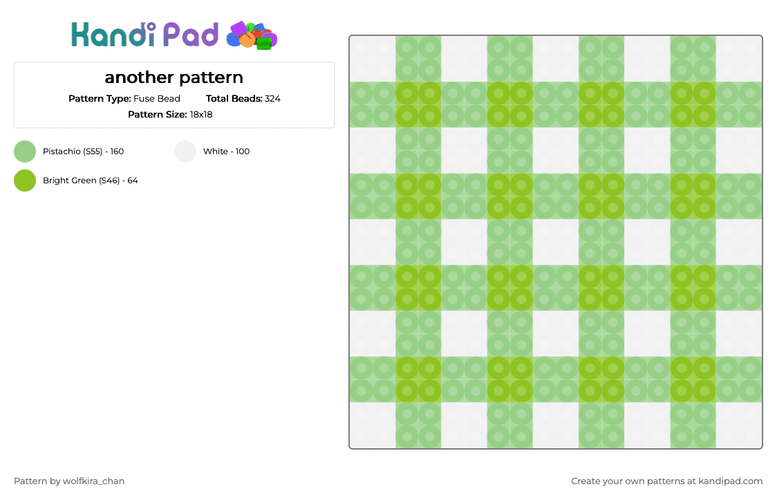 Another pattern Fuse Bead Pattern - Kandi Pad | Kandi Patterns, Fuse ...