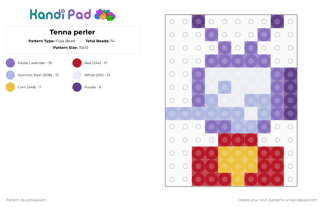 Tenna perler - Fuse Bead Pattern by potassium on Kandi Pad - pink,blue,red,tenna,tv head,deltarune,its tv time