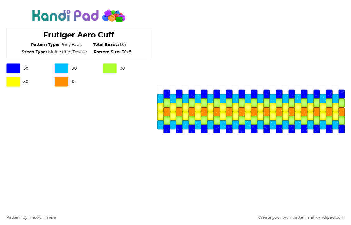 Frutiger Aero Cuff - Pony Bead Pattern by maxxchimera on Kandi Pad - purple,light blue,green,yellow,cotdoffices,frutiger aero,aesthetic,y2k