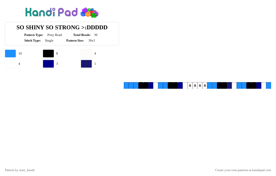 SO SHINY SO STRONG >:DDDDD - Pony Bead Pattern by starz_kandi on Kandi Pad - cookie run kingdom, crk, light blue, master of deceit, purple, shadow milk cookie, smc, video games