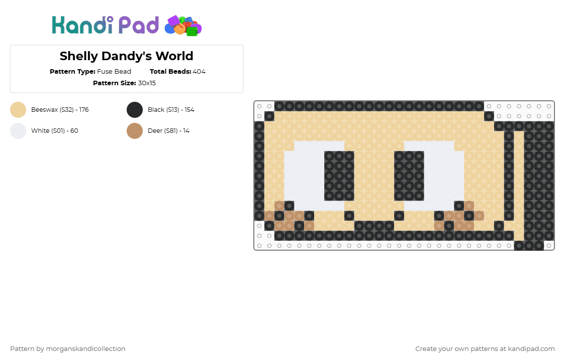 Shelly Dandy\'s World - Fuse Bead Pattern by morganskandicollection on Kandi Pad - beige