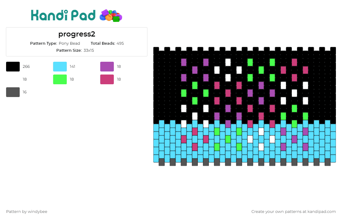 progress2 - Pony Bead Pattern by windybee on Kandi Pad - progress,panel
