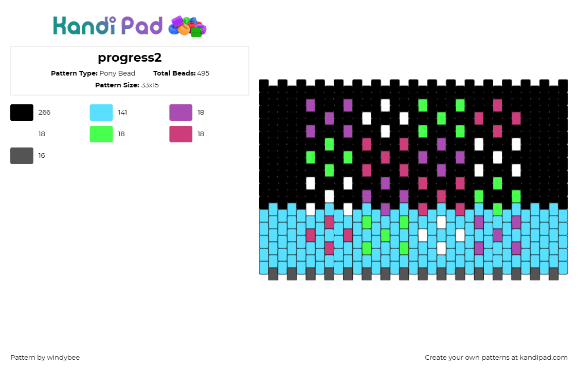 progress2 - Pony Bead Pattern by windybee on Kandi Pad - progress,panel