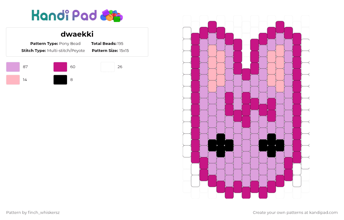 dwaekki - Pony Bead Pattern by gh0st_1z_c00l on Kandi Pad - pink,skz,straykids,changbin,dwaekki,kpop