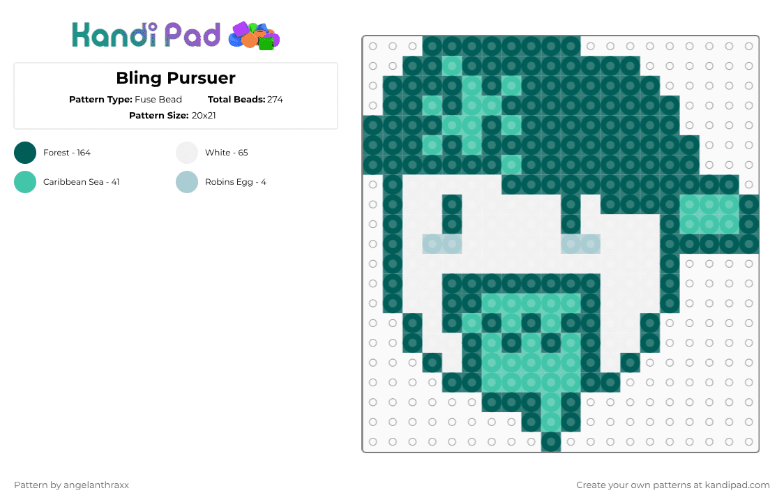 Bling Pursuer - Fuse Bead Pattern by angelanthraxx on Kandi Pad - gray,dieofdeath,roblox,die of death,pursuer,bling pursuer,first pattern