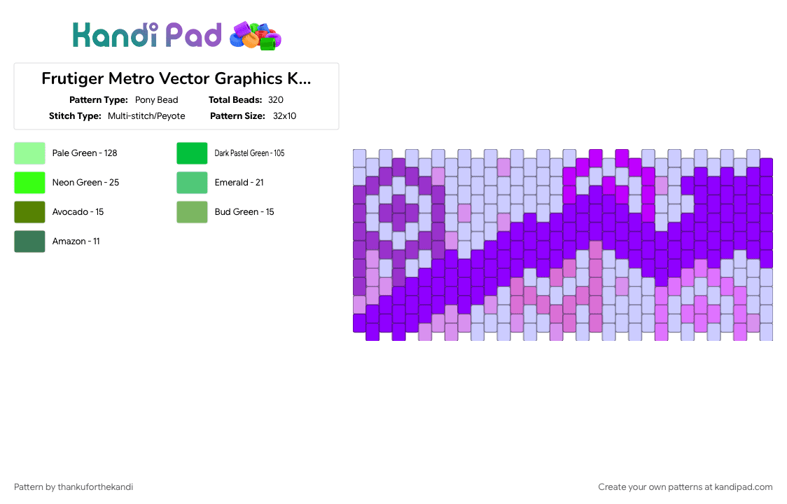 Frutiger Metro Vector Graphic Kandi Cuff V.2 (COTD) - Pony Bead Pattern by thankuforthekandi on Kandi Pad - cotdvectorgraphics, design, frutiger, frutiger metro, nostalgia, nostalgic, pink, purple, vector graphics, y2k