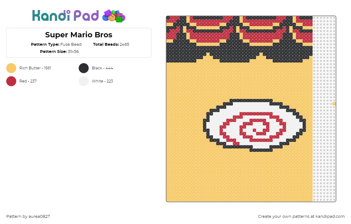 Super Mario Bros 3 (2 of 4) - Fuse Bead Pattern by aurea0827 on Kandi Pad - super mario bros,screen,video game,nintendo,panel,classic,retro,arcade,menu,yellow,red