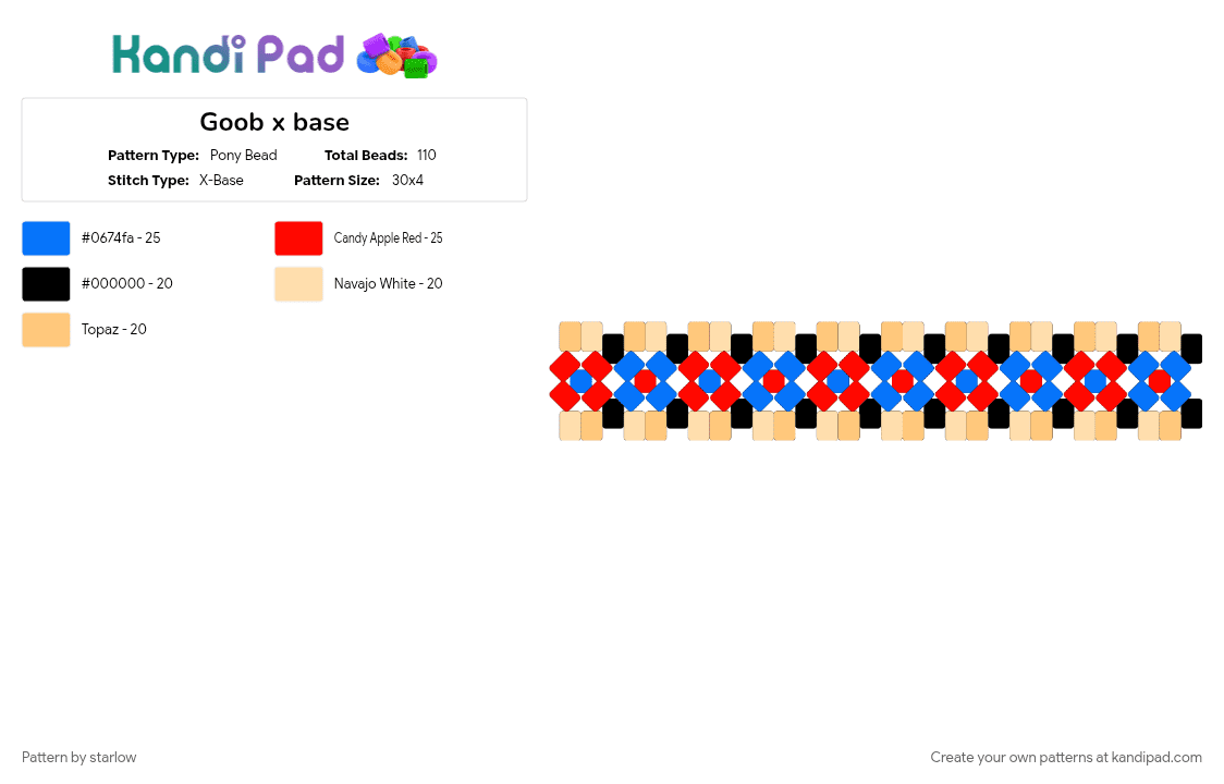 Goob x base - Pony Bead Pattern by starlow on Kandi Pad - cuff, dandy, dandys world, dw, goob, plushie, roblox, video game