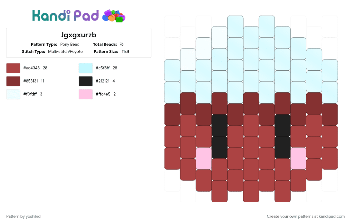 Gigi peyote - Pony Bead Pattern by -fxnn on Kandi Pad - 
