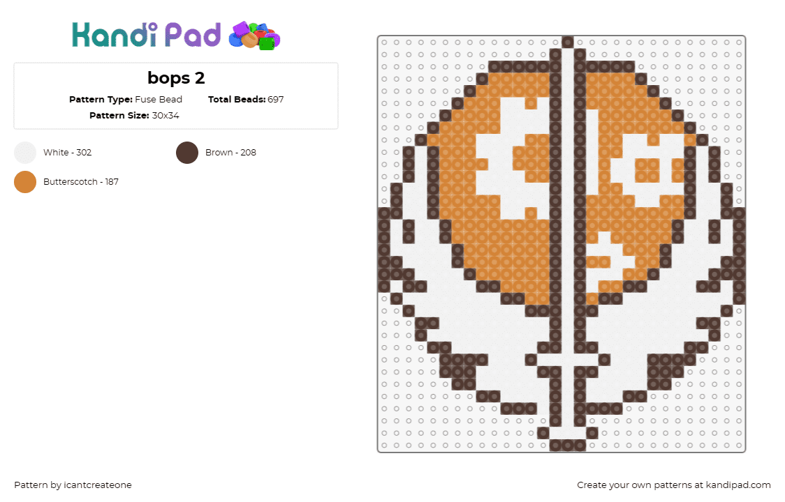 bops 2 - Fuse Bead Pattern by icantcreateone on Kandi Pad - brotherhood of steel,fallout,video game,wings,sword,gears,symbol,white,orange