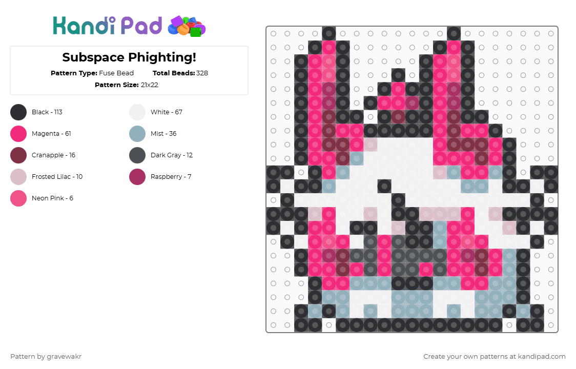 Subspace Phighting! - Fuse Bead Pattern by gravewakr on Kandi Pad - light blue,pink,phighting,roblox,subspace
