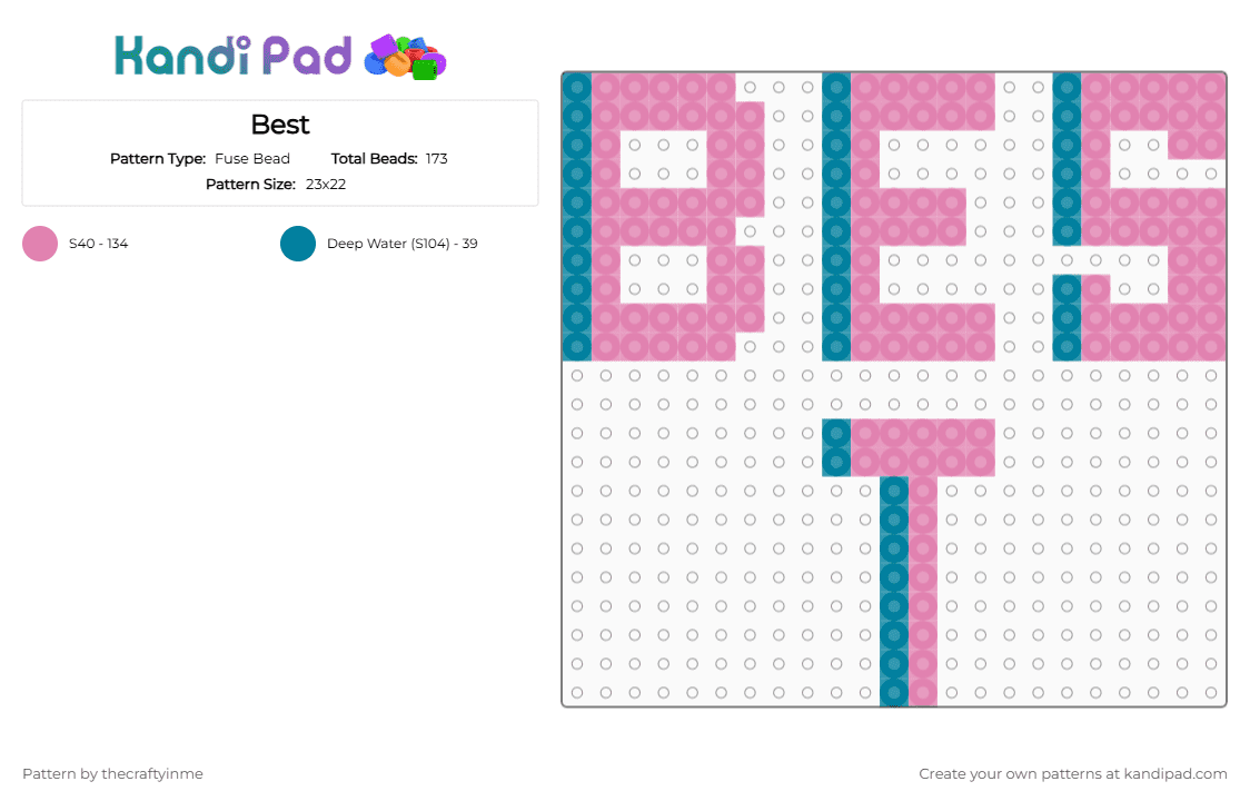 Best Fuse Bead Pattern - Kandi Pad | Kandi Patterns, Fuse Bead Patterns ...