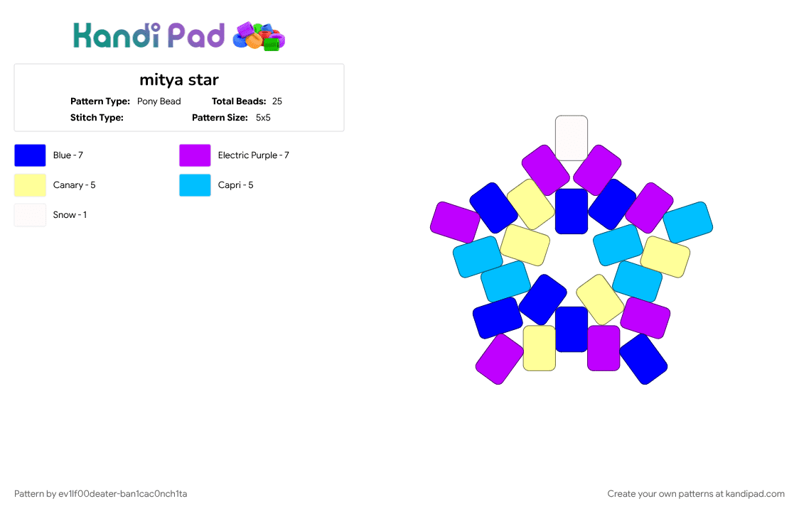 mitya star - Pony Bead Pattern by ev1lf00deater-ban1cac0nch1ta on Kandi Pad - genshin, genshin impact, givemebackmykids, ilovehim, imissmywife, purple, video game