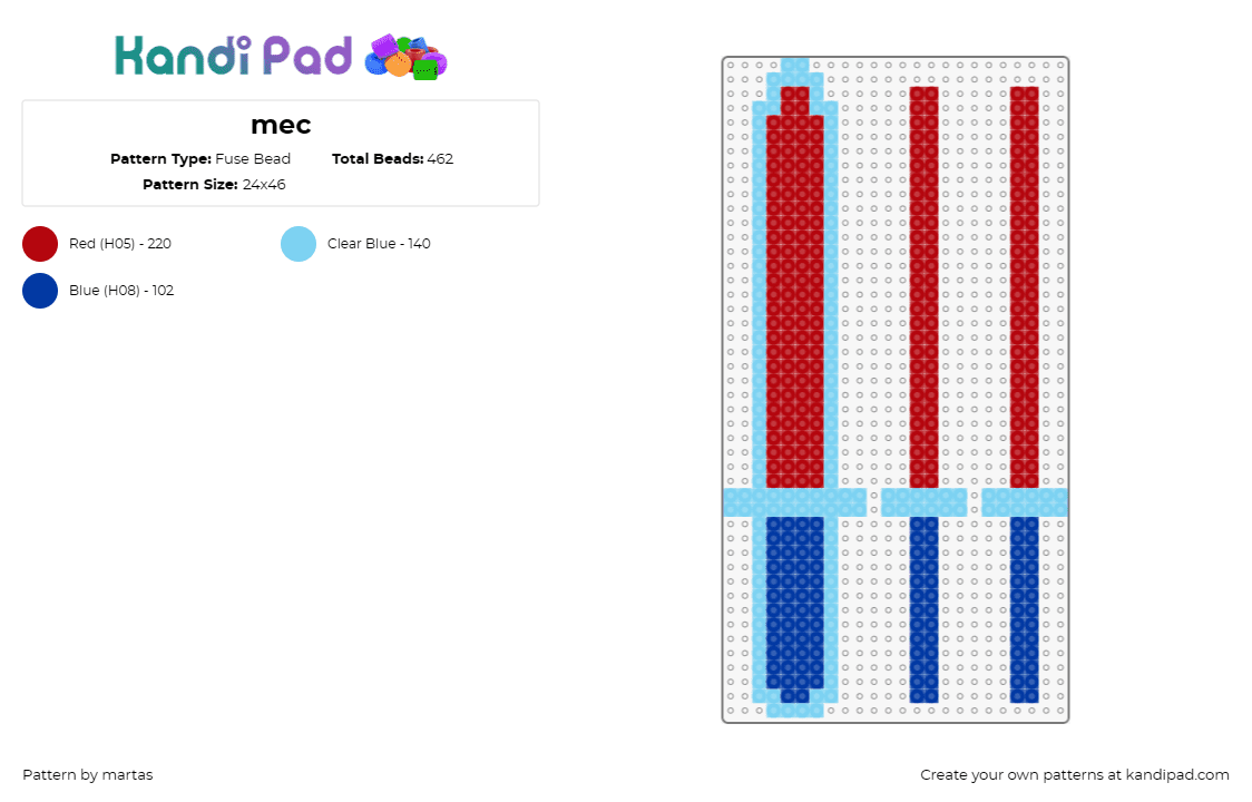 mec - Fuse Bead Pattern by martas on Kandi Pad - 