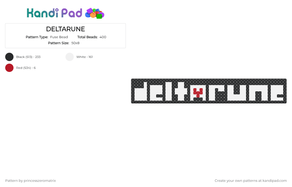DELTARUNE - Fuse Bead Pattern by princesszeromatrix on Kandi Pad - white