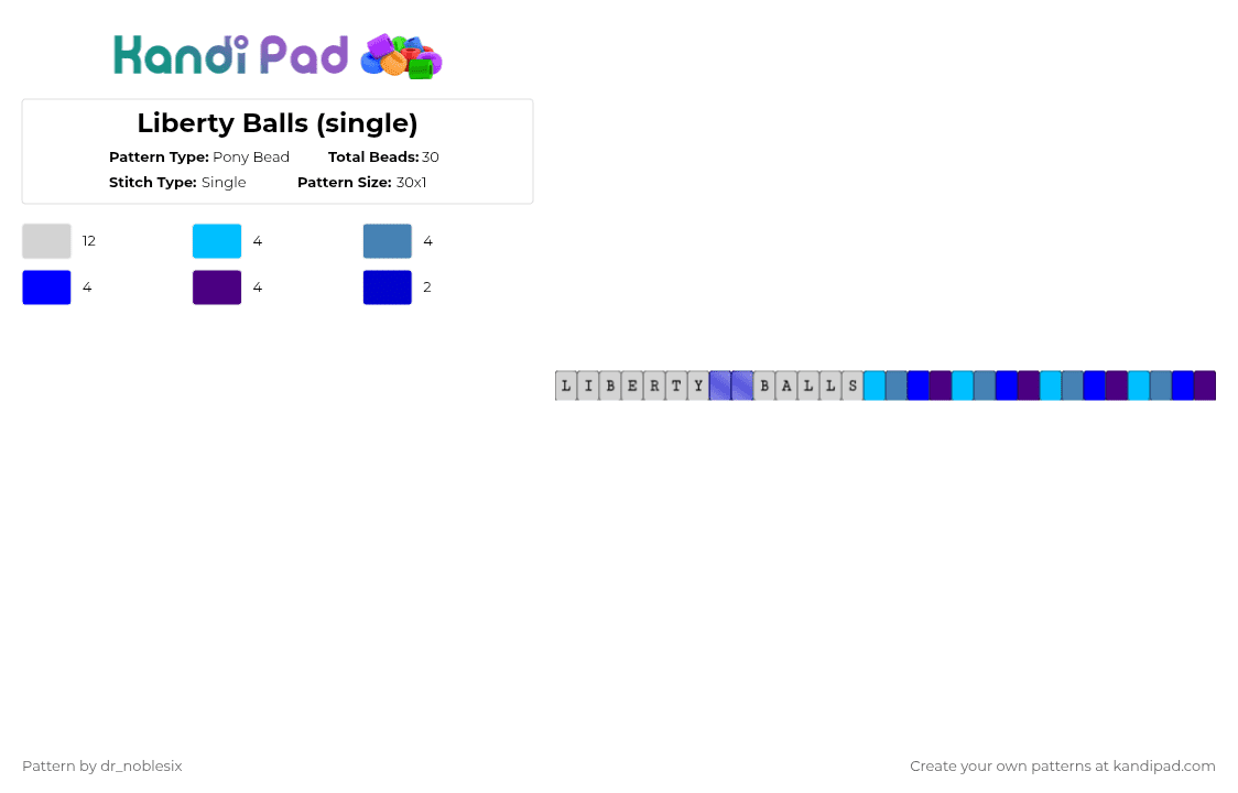 Liberty Balls (single) - Pony Bead Pattern by dr_noblesix on Kandi Pad - purple,wip,codz,cod,call of duty,call of duty zombies,black ops 6,liberty falls,joke