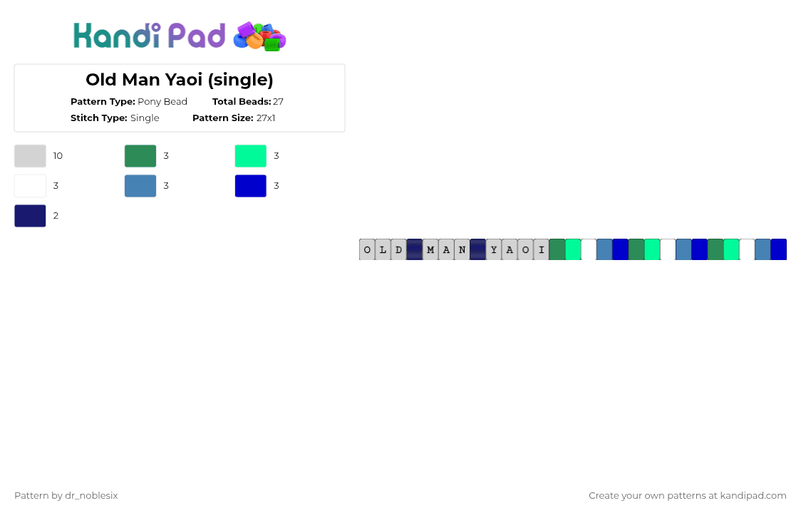 Old Man Yaoi (single) - Pony Bead Pattern by dr_noblesix on Kandi Pad - white,purple,gay,homosexual,queer,mlm,yaoi,old man yaoi,funny,pride