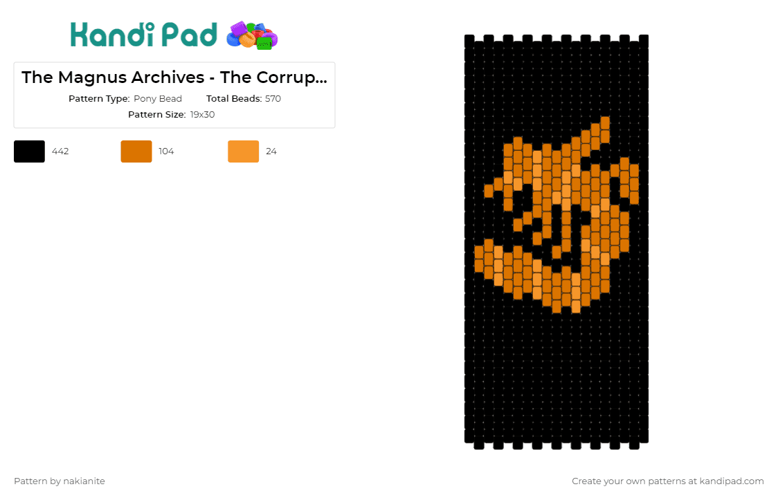 The Magnus Archives - The Corruption - Pony Bead Pattern by nakianite on Kandi Pad - the magnus archives,bee,wasp,horror,spooky,podcast