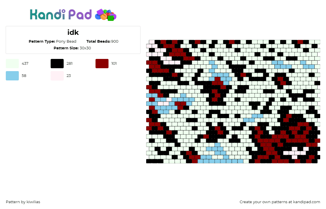 idk - Pony Bead Pattern by kiwilias on Kandi Pad - random,panel,camouflage,beige,abstract,unconventional,blend