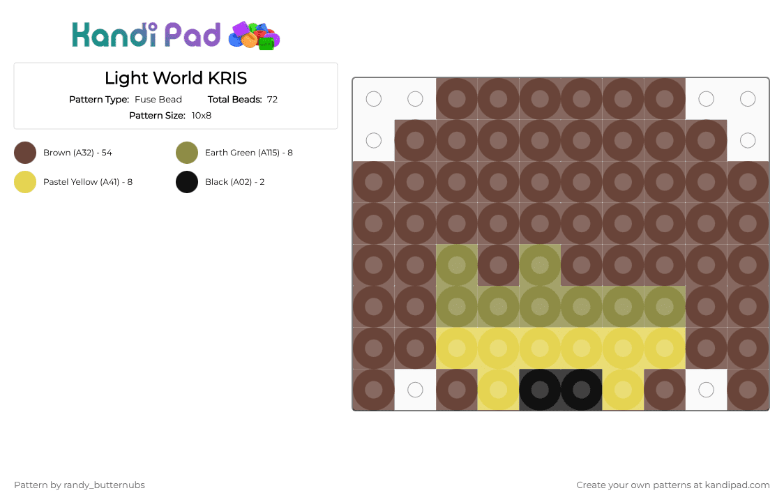 Light World KRIS - Fuse Bead Pattern by randy_butternubs on Kandi Pad - brown