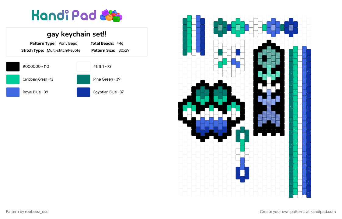 gay keychain set! - Pony Bead Pattern by roobeez_osc on Kandi Pad - gay, gay keychain, keychains, lgbtq, mlm, pride